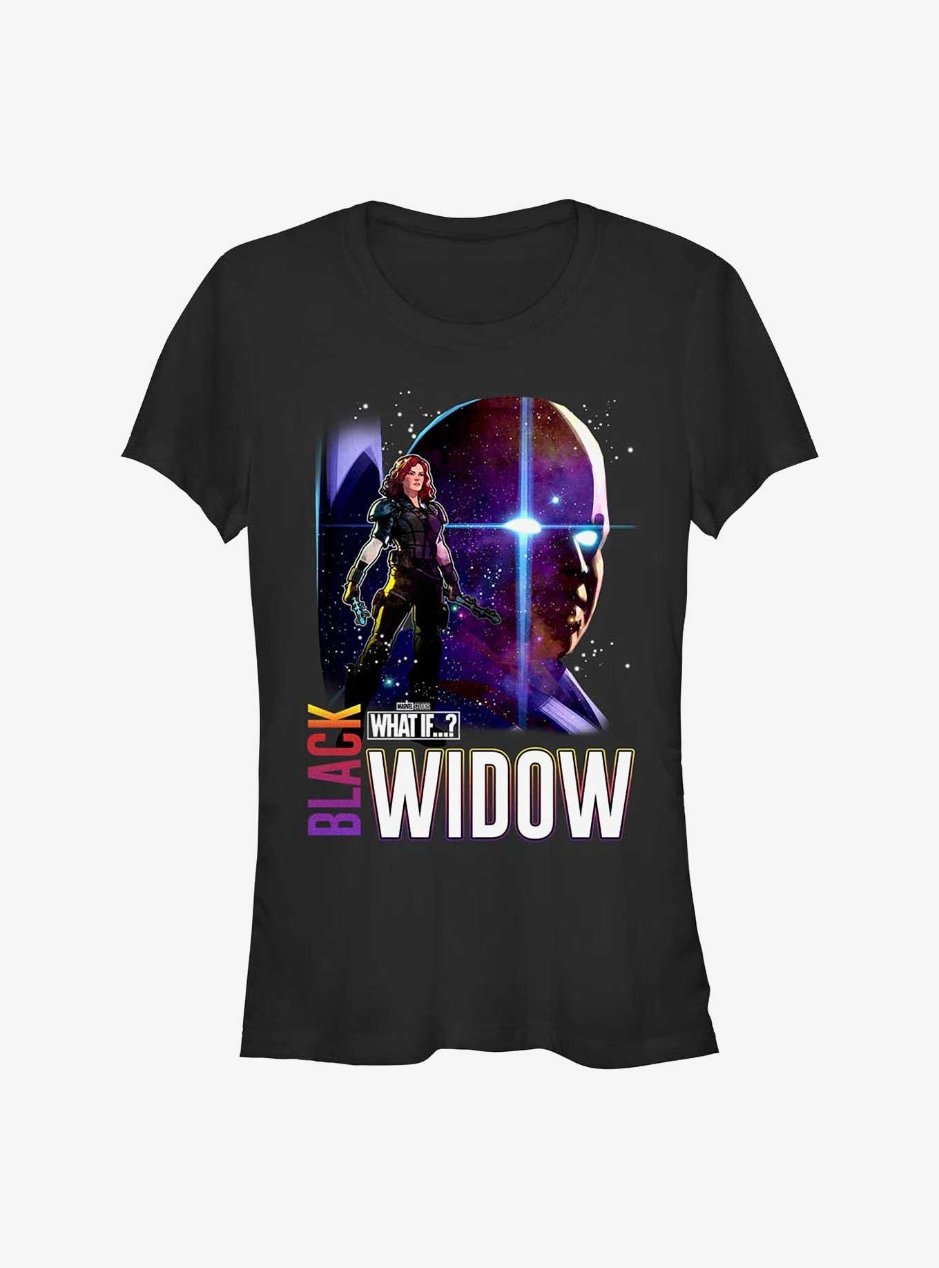 Marvel What If?? Post Apocalyptic Black Widow & The Watcher Girls T-Shirt, BLACK, hi-res