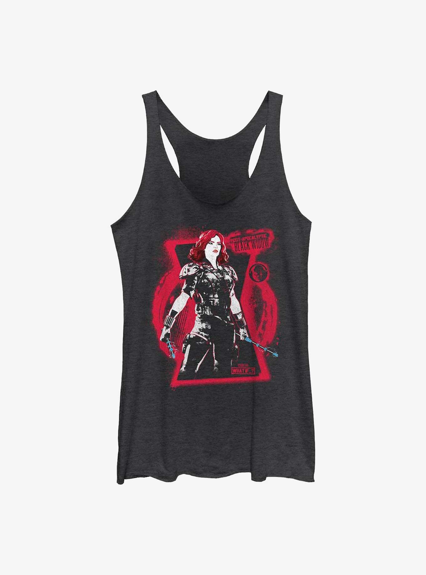 Marvel What If?? Black Widow Post Apocalypse Ready Girls Tank, BLK HTR, hi-res