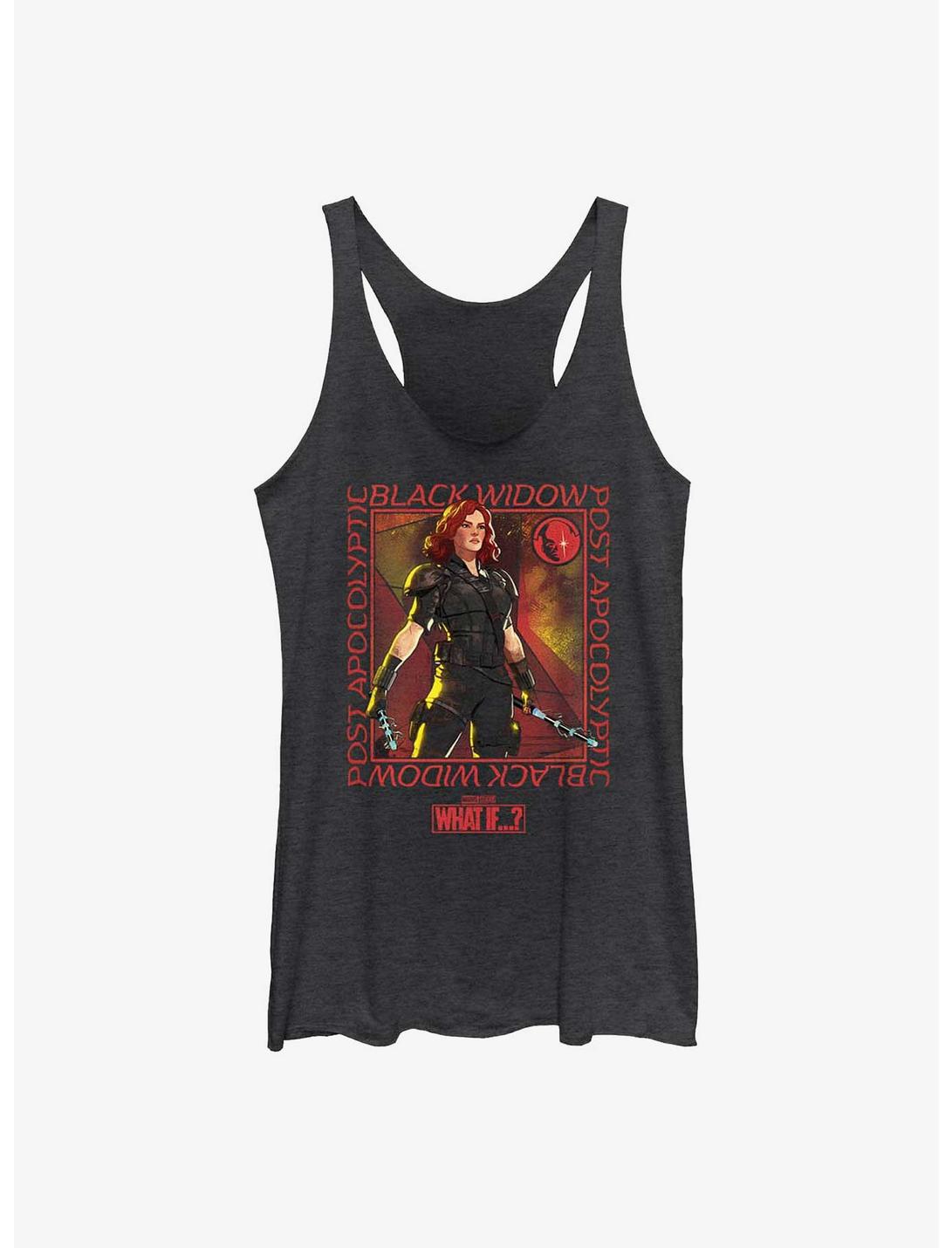 Marvel What If?? Post Apocalyptic Black Widow Girls Tank, BLK HTR, hi-res