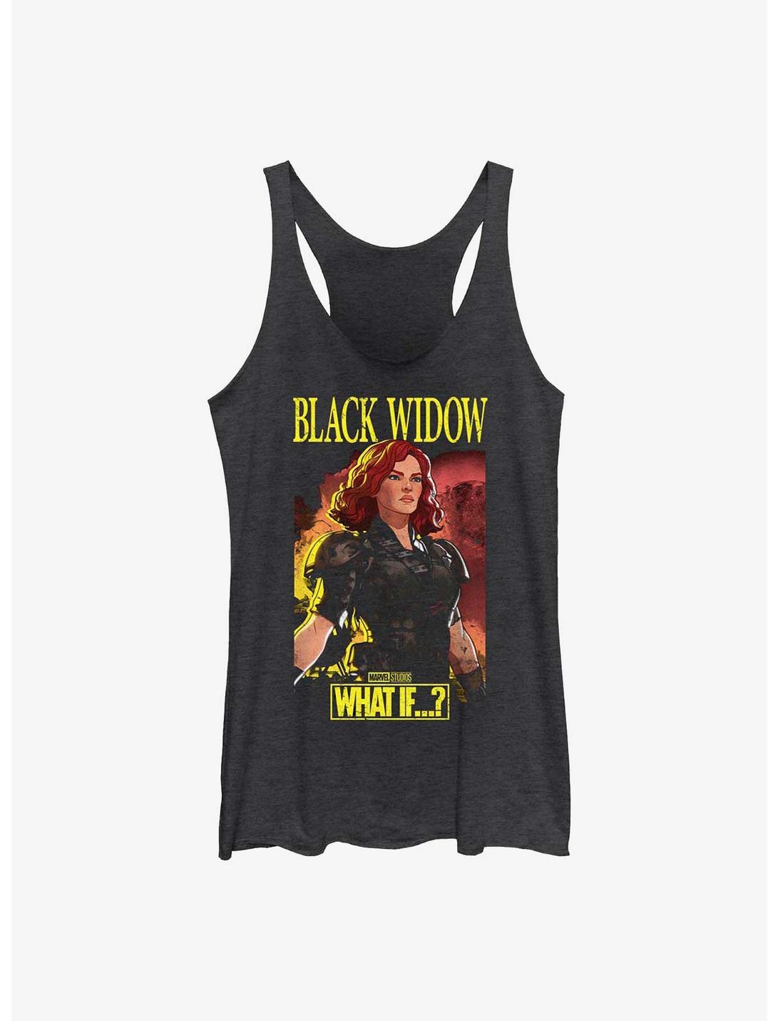 Marvel What If?? Black Widow Apocalyptic Suit Girls Tank, BLK HTR, hi-res