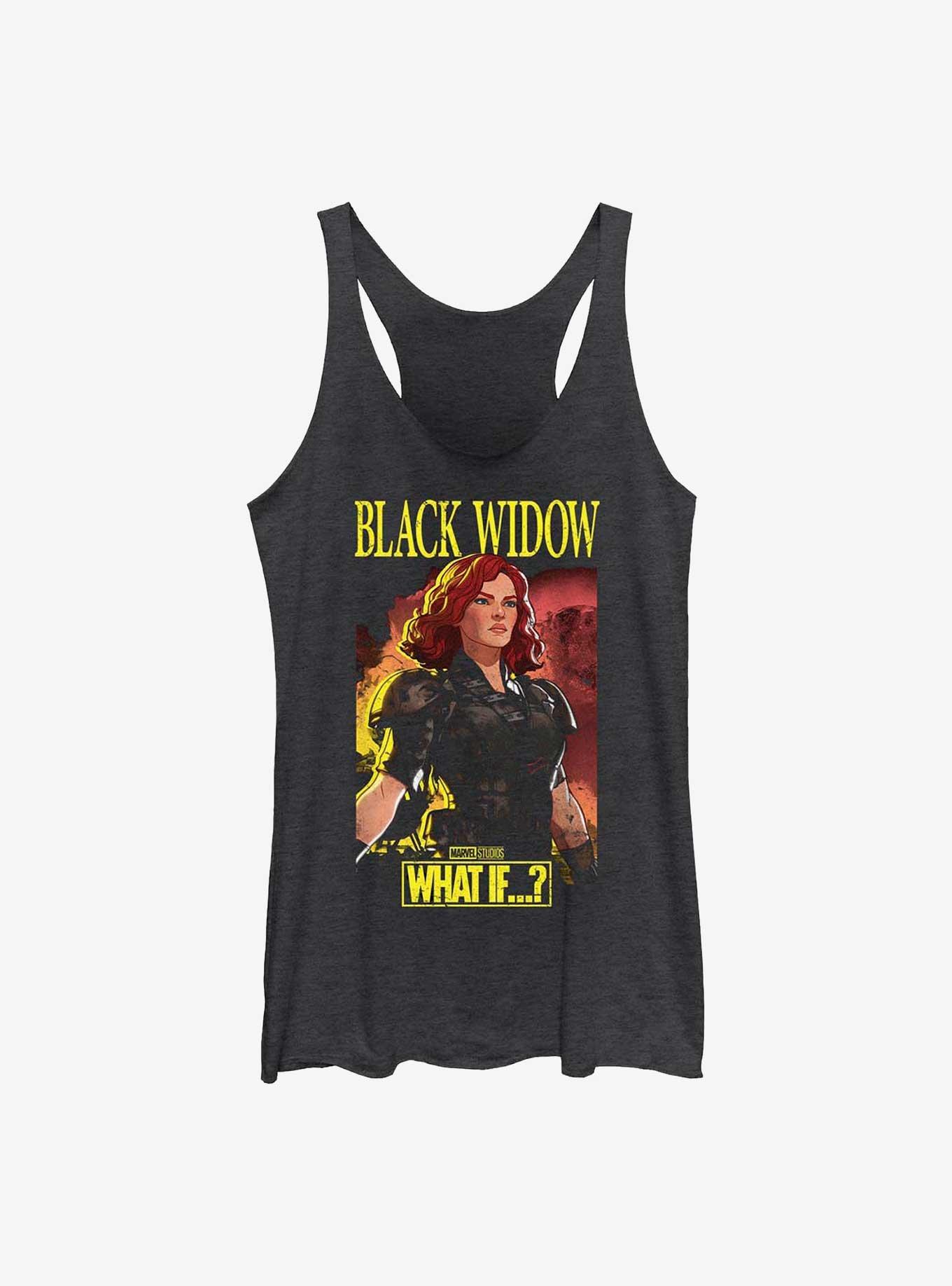 Marvel What If?? Black Widow Apocalyptic Suit Girls Tank, BLK HTR, hi-res