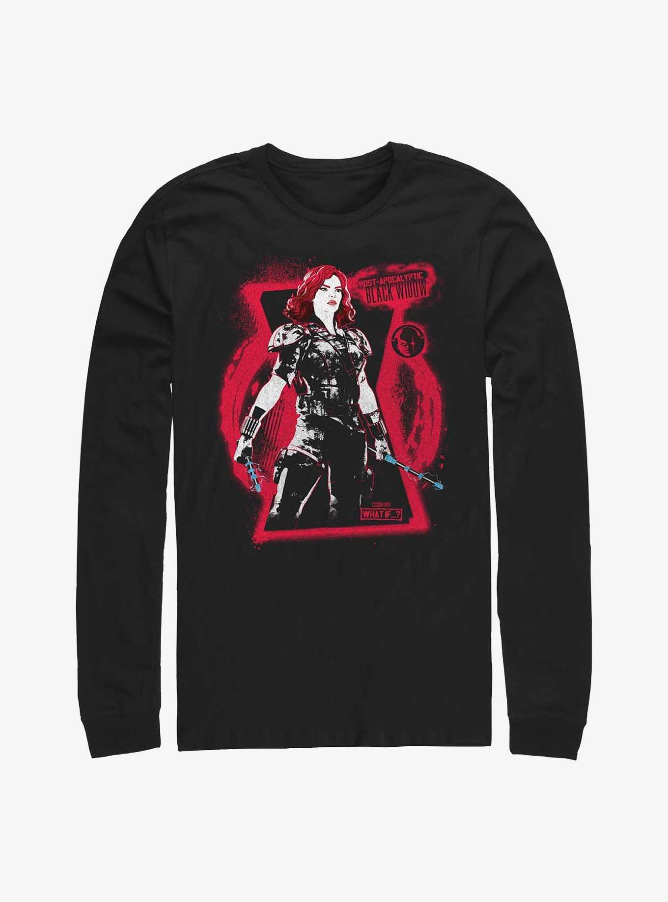 Marvel What If?? Black Widow Post Apocalypse Ready Long-Sleeve T-Shirt, BLACK, hi-res