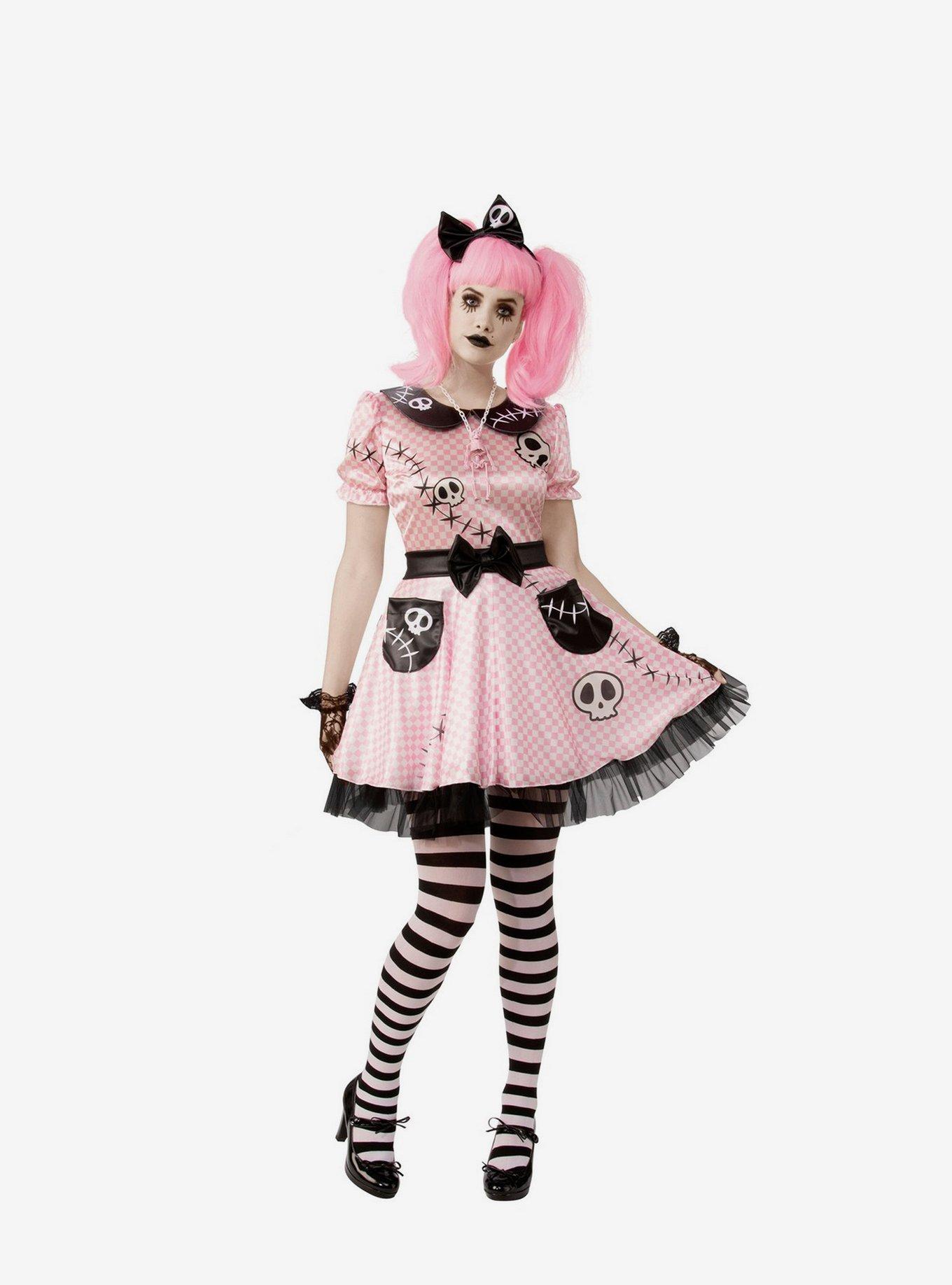 Pale Pink Skelly Costume, PINK, hi-res