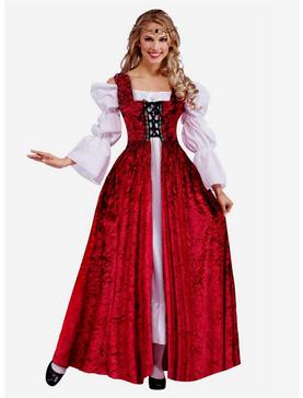 Medieval Lace Up Over Gown Costume, , hi-res