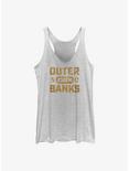 Outer Banks Distressed Type Girls Tank, WHITE HTR, hi-res