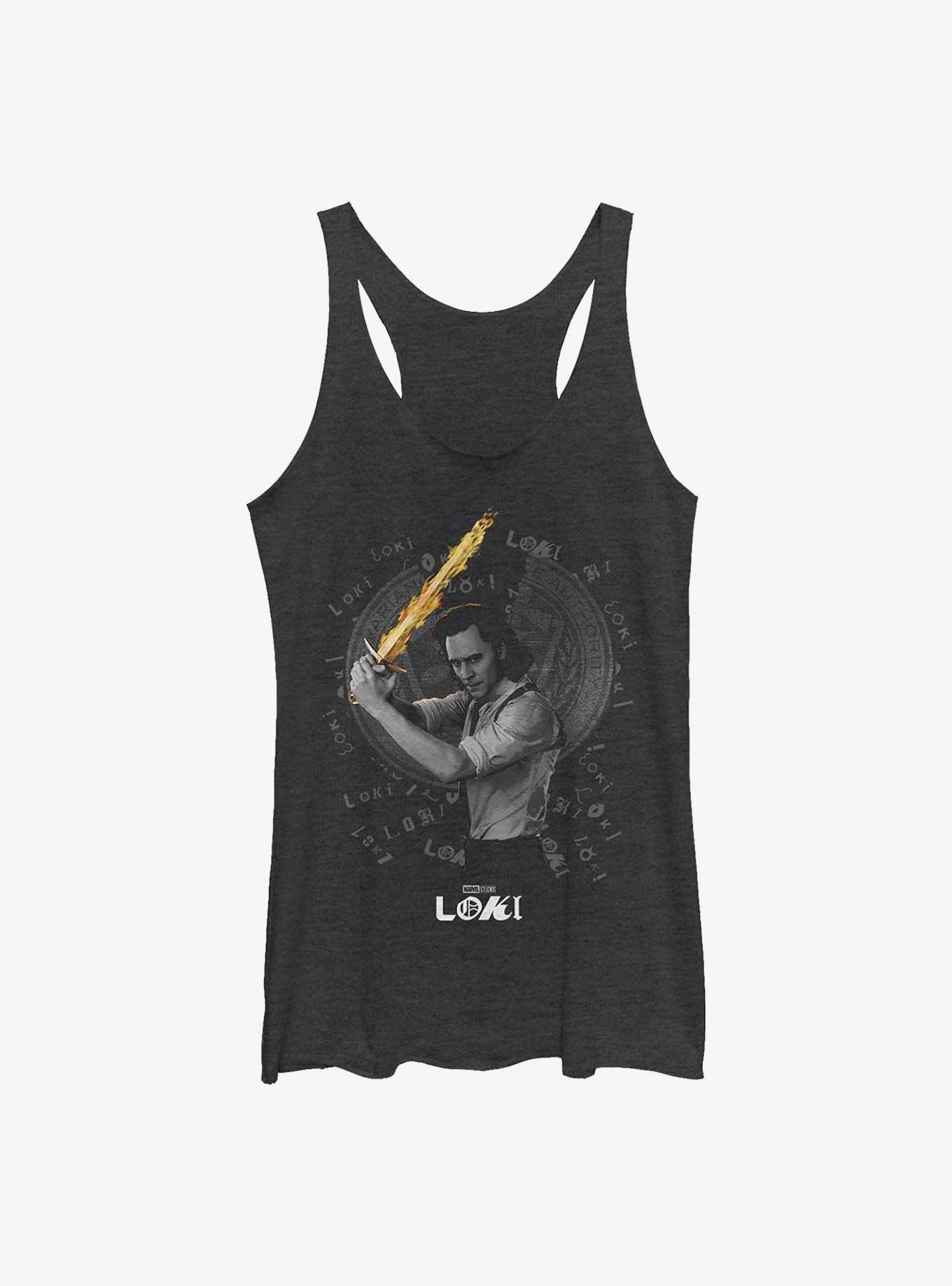 Marvel Loki Laevateinn Sword Girls Tank, BLK HTR, hi-res