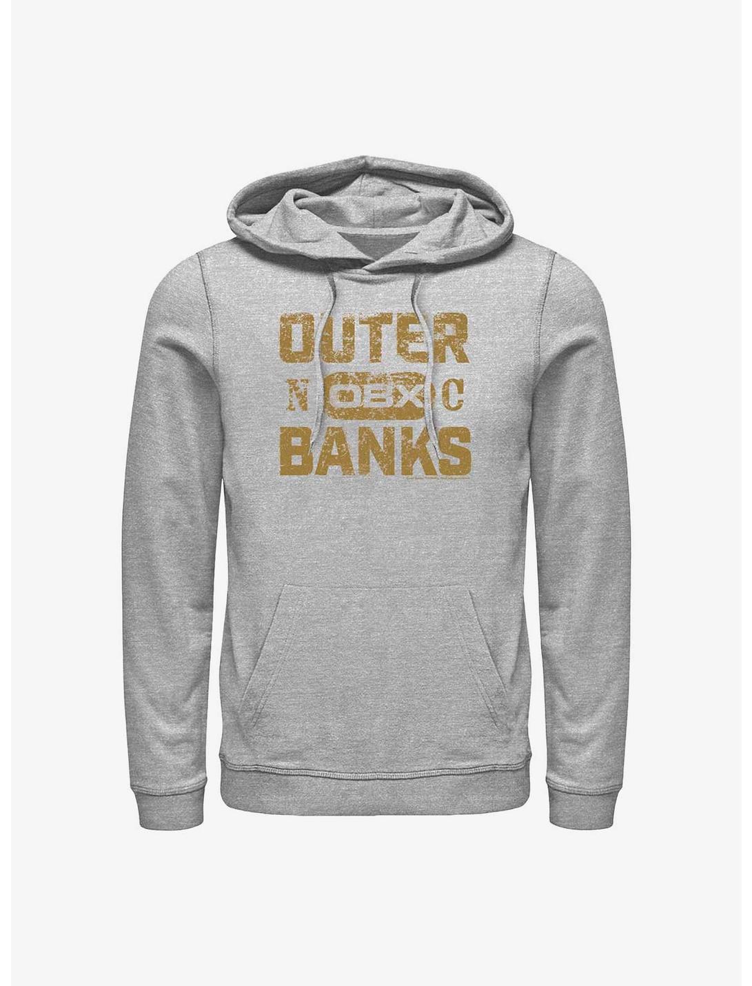 Outer Banks Distressed Type Hoodie, ATH HTR, hi-res