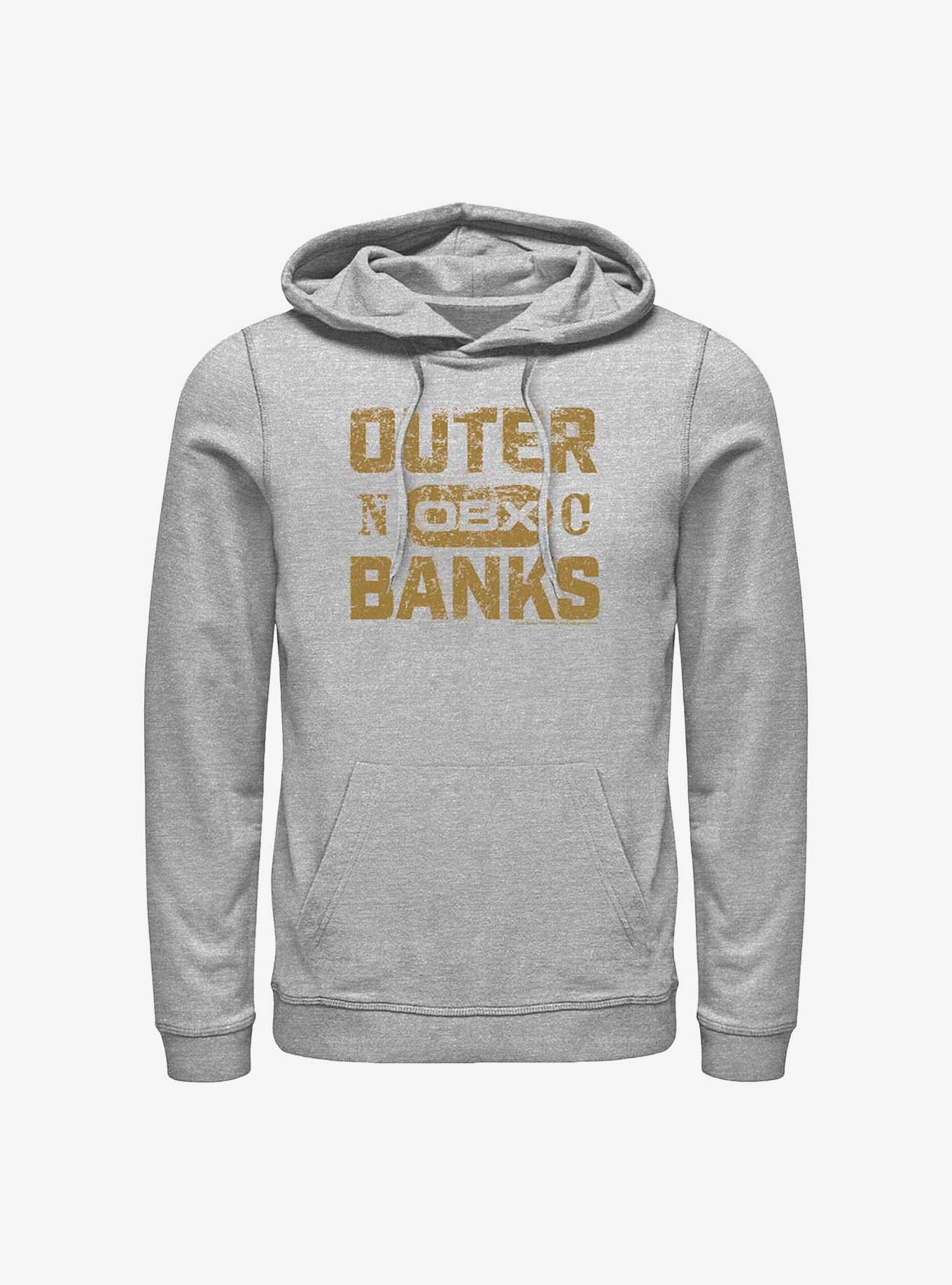 Outer Banks Distressed Type Hoodie, ATH HTR, hi-res