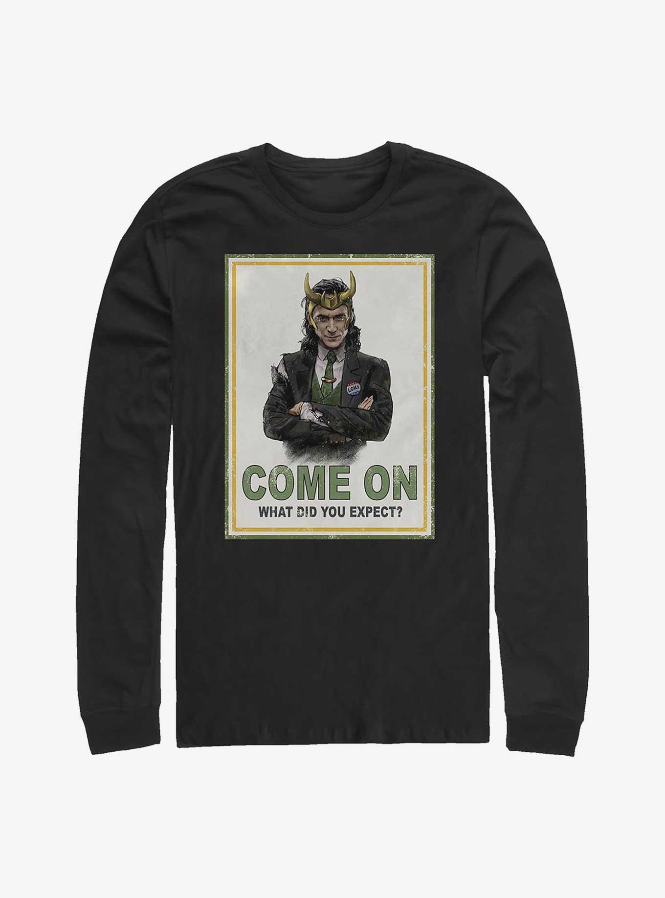 Marvel Loki President Loki Poster Long-Sleeve T-Shirt, BLACK, hi-res