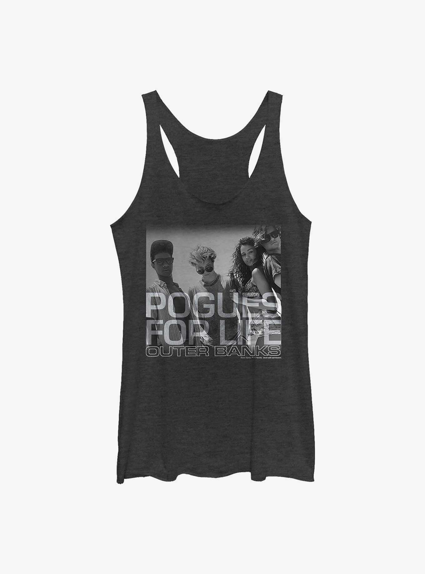 Outer Banks Pogues For Life Girls Tank, BLK HTR, hi-res