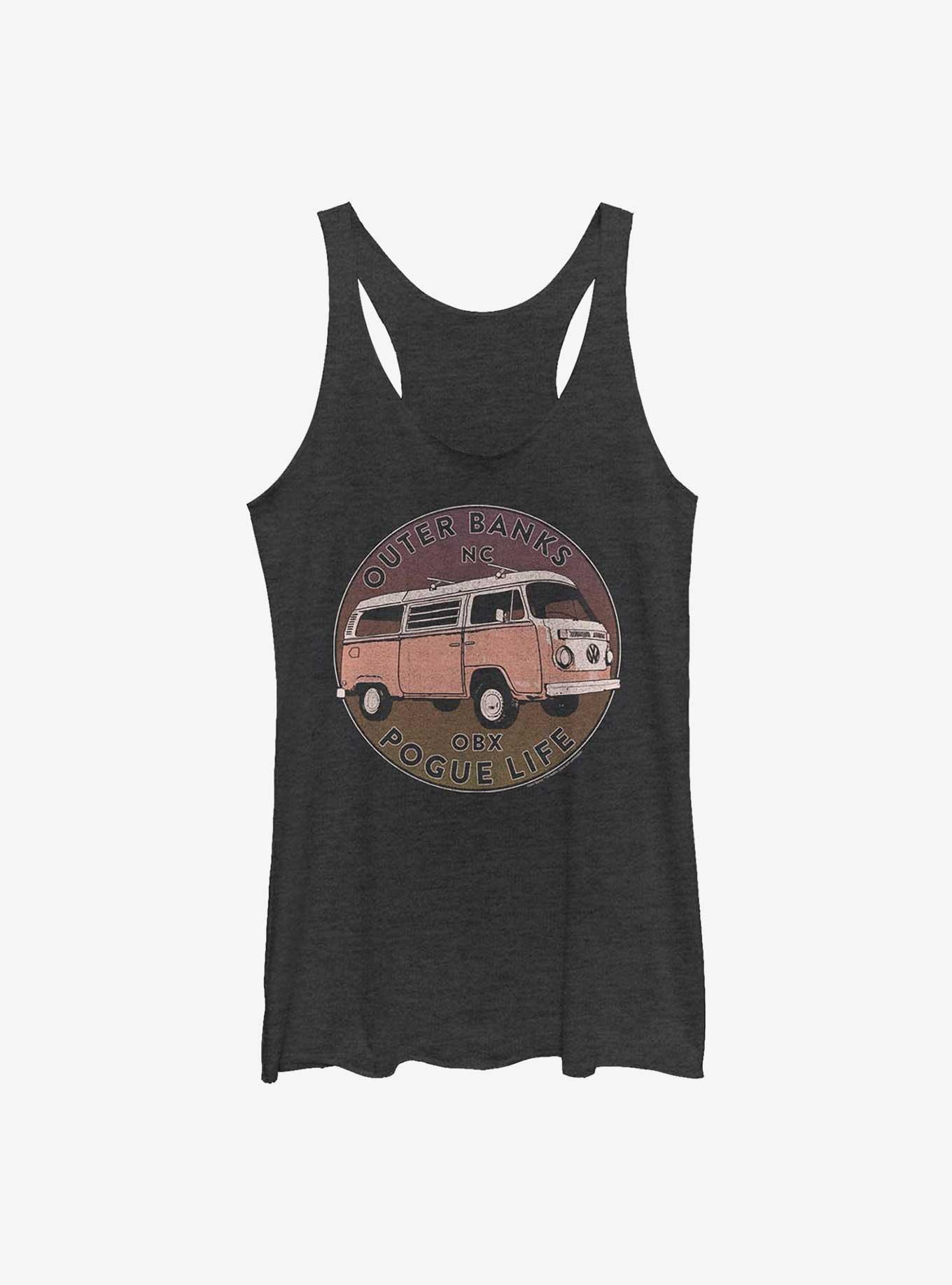 Outer Banks Van Life Girls Tank, BLK HTR, hi-res