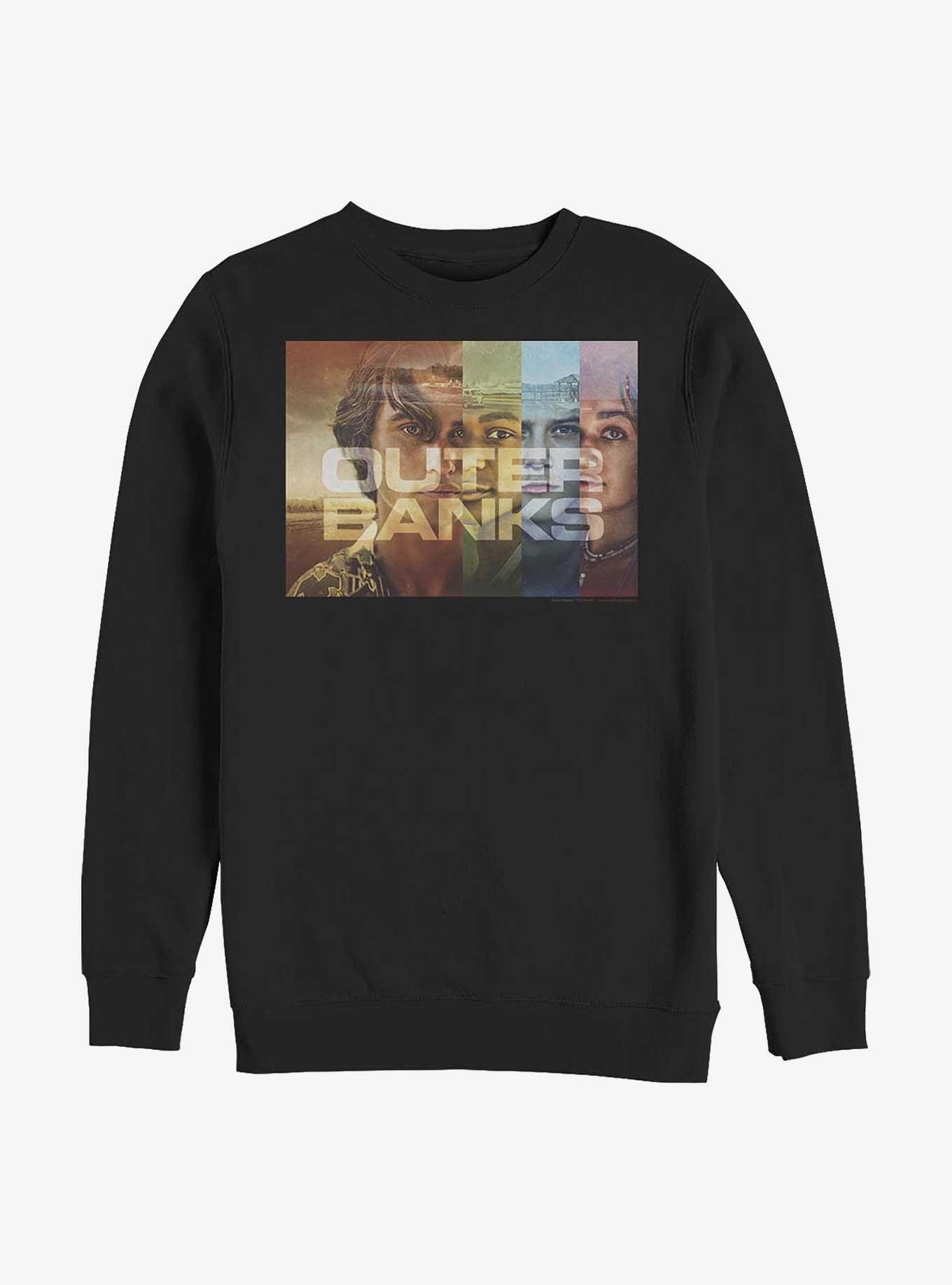 Outer Banks Cover Poster Sweatshirt, BLACK, hi-res