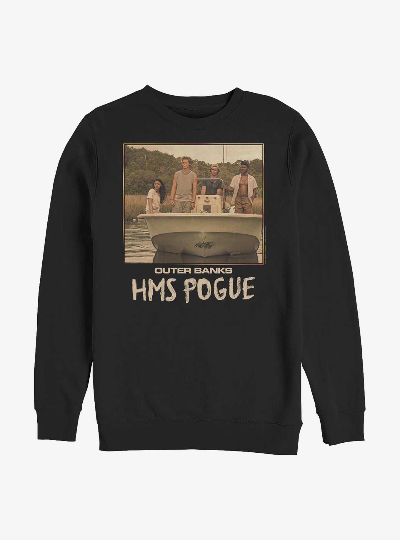 Outer Banks HMS Pogue Square Sweatshirt, BLACK, hi-res