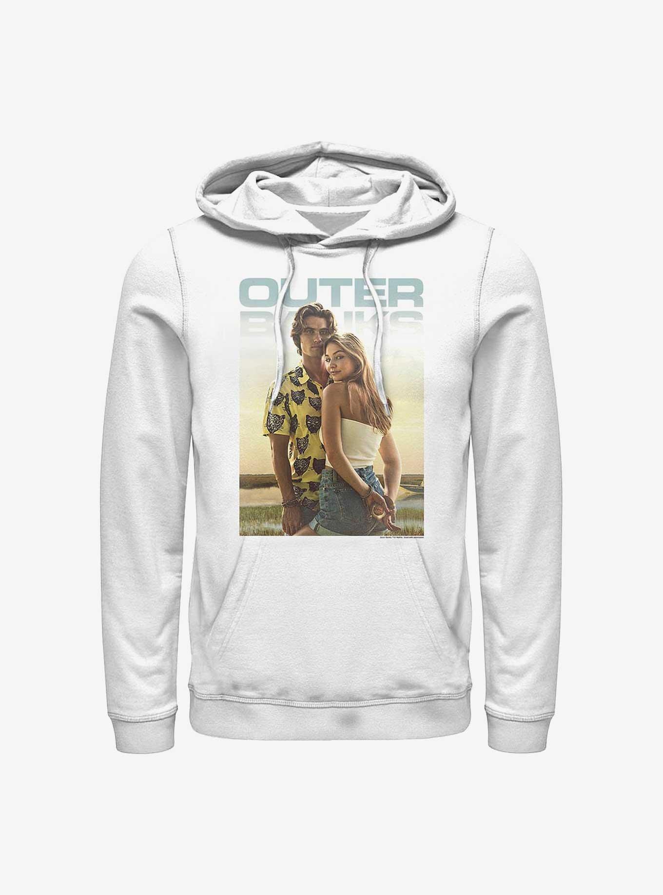 Outer Banks John B & Sarah Poster Hoodie, WHITE, hi-res