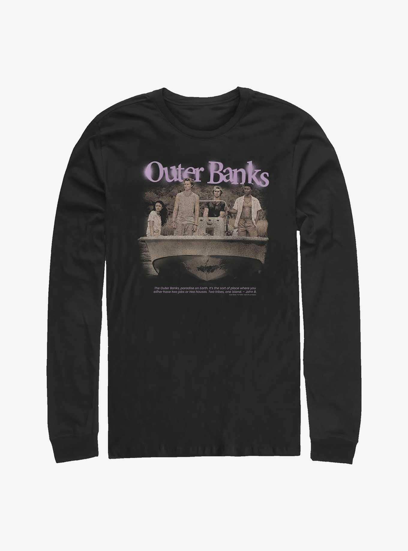 Outer Banks Spray Paint Long-Sleeve T-Shirt, BLACK, hi-res