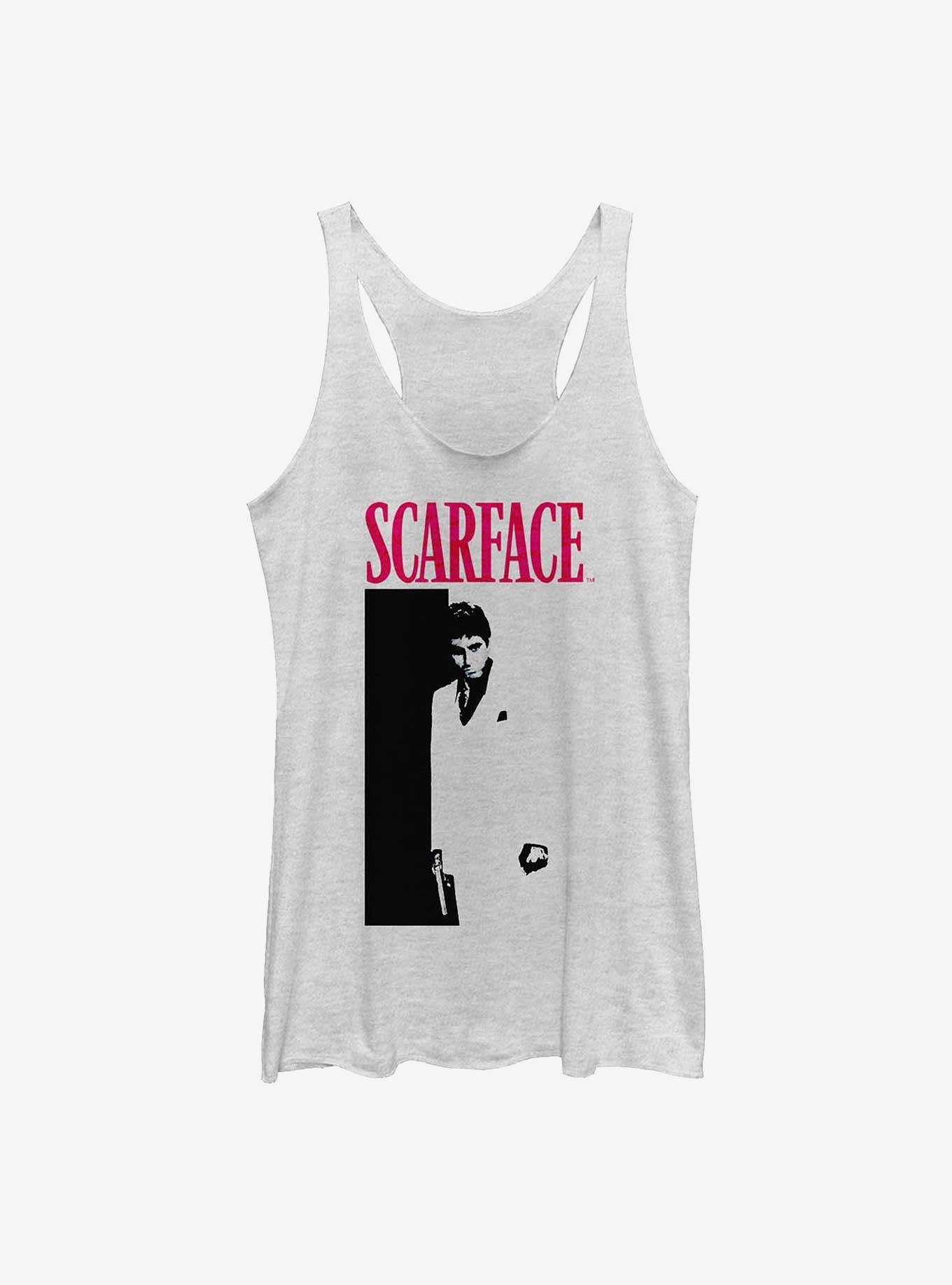 Scarface Poster Girls Tank, WHITE HTR, hi-res