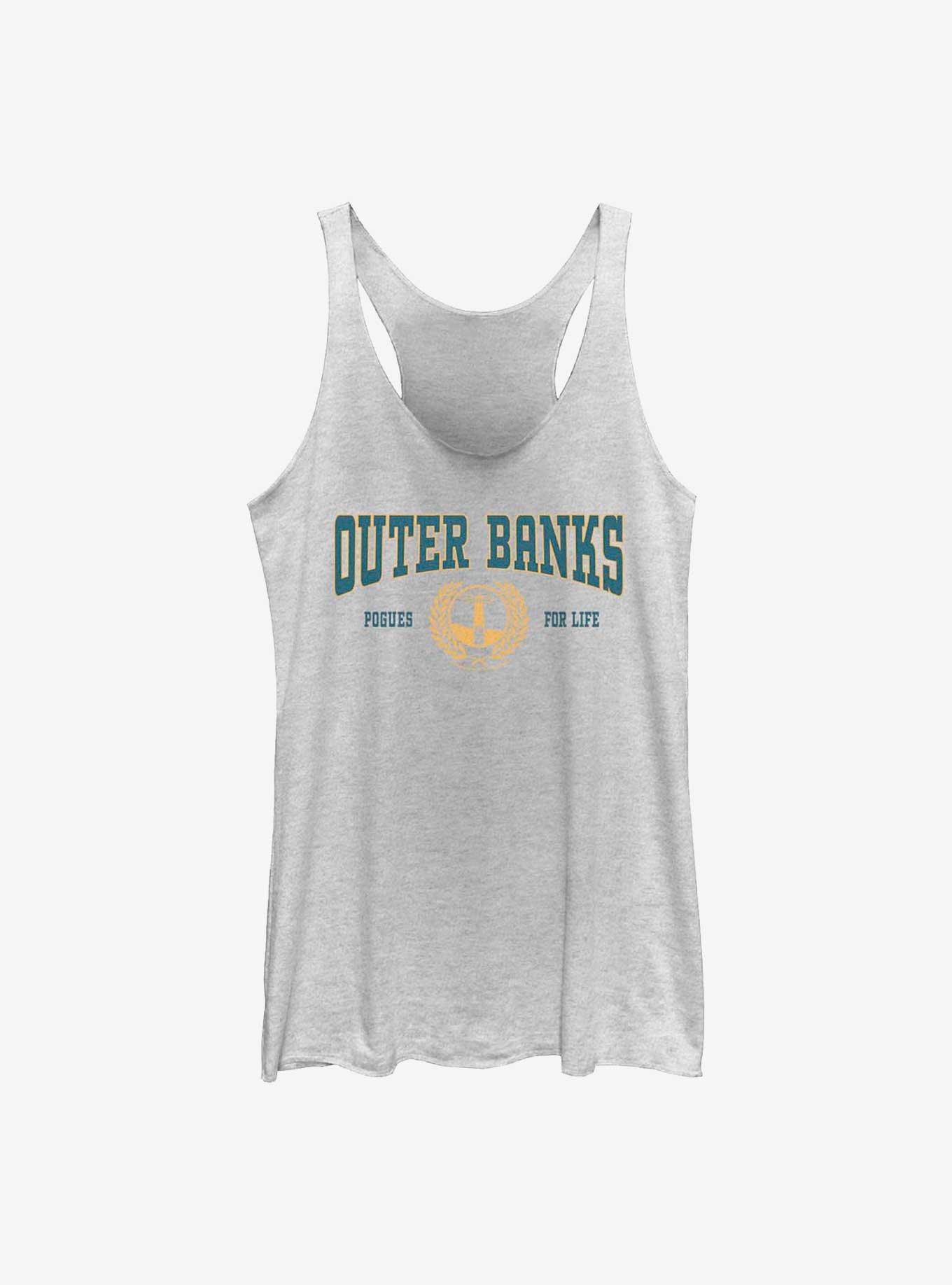 Outer Banks Collegiate Girls Tank, WHITE HTR, hi-res