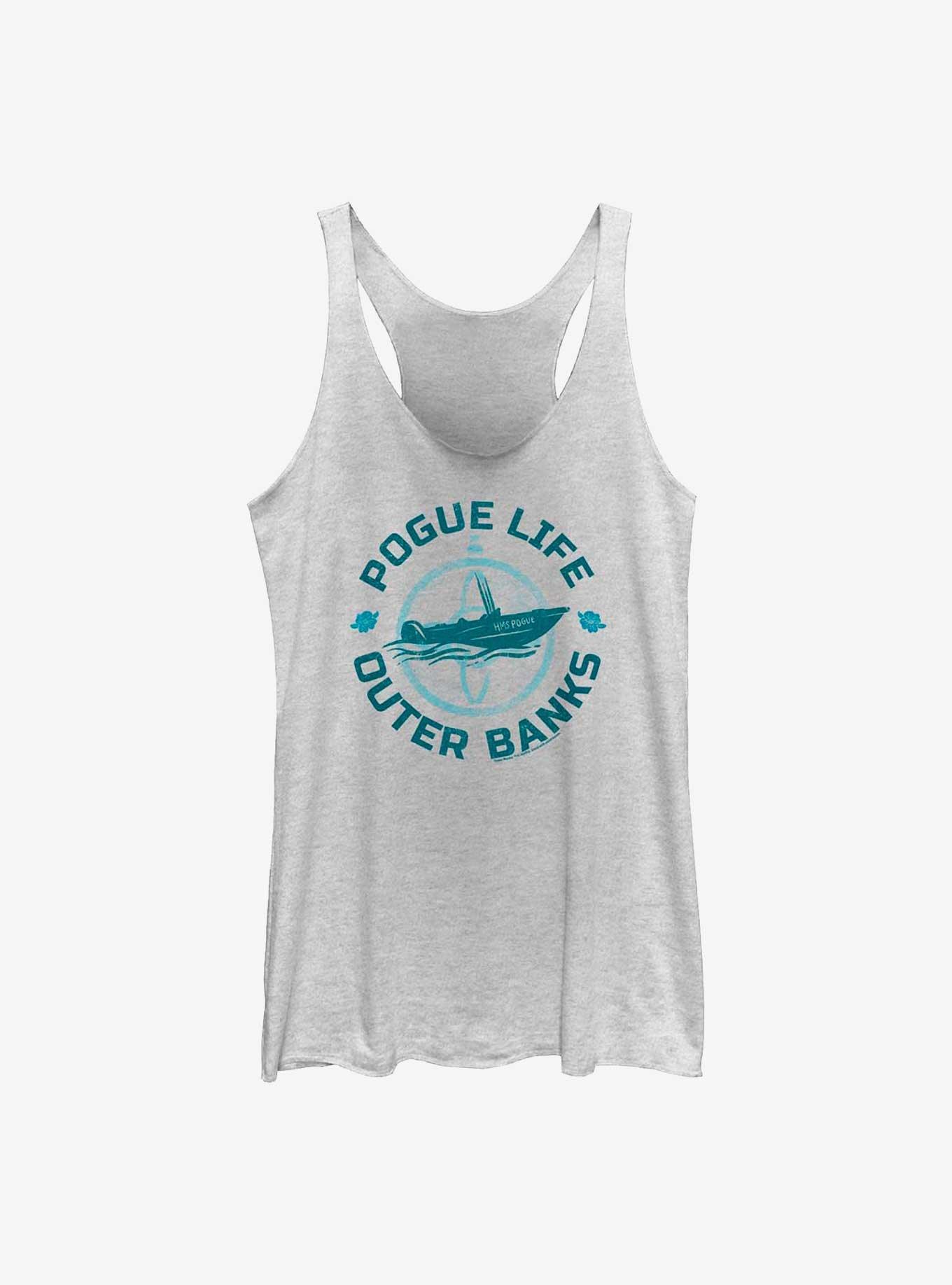 Outer Banks Pogue Life Circle Girls Tank, WHITE HTR, hi-res