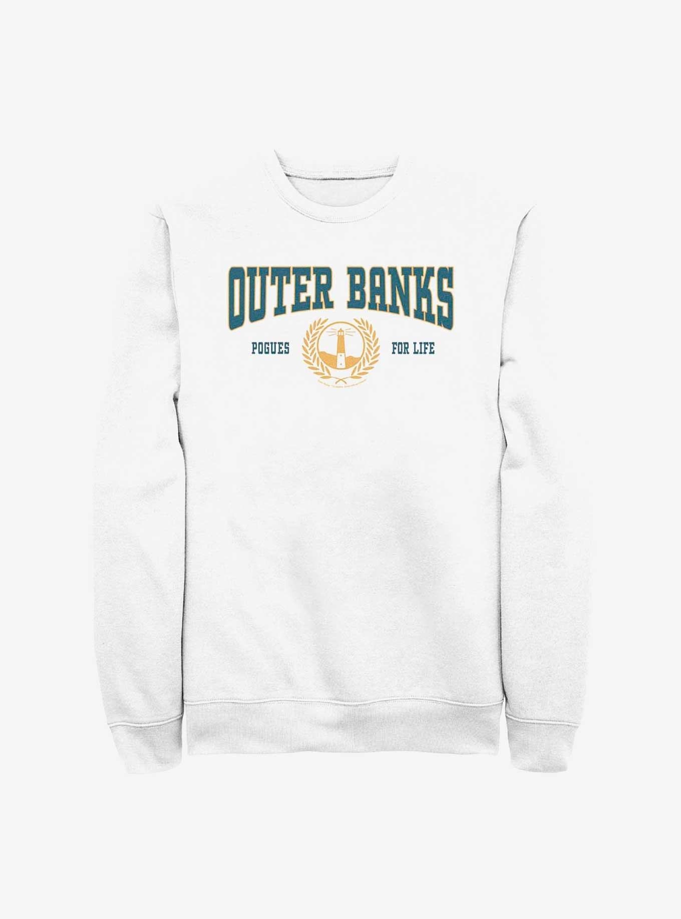 Outer Banks Collegiate Sweatshirt, WHITE, hi-res