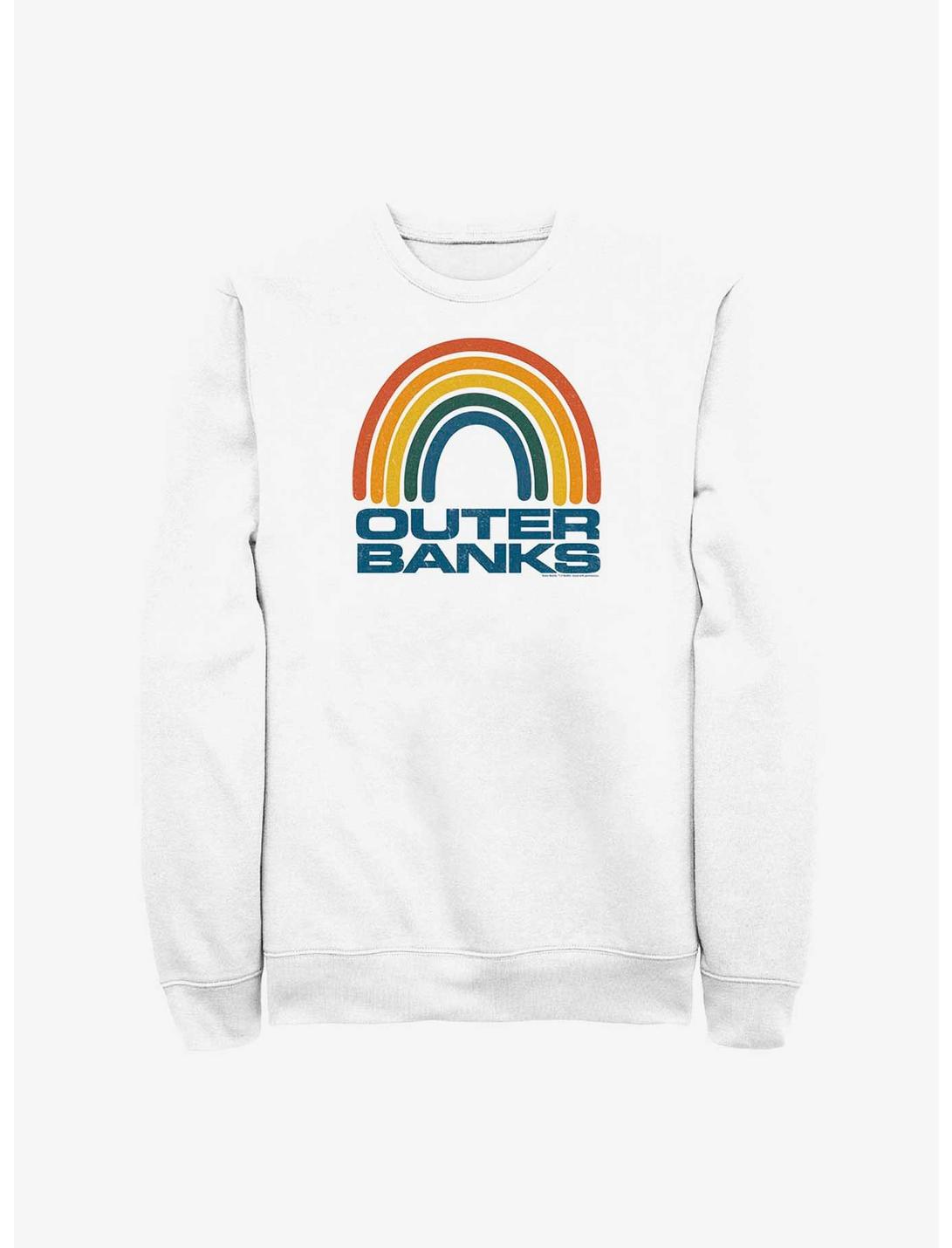Outer Banks OBX Rainbow Sweatshirt, WHITE, hi-res