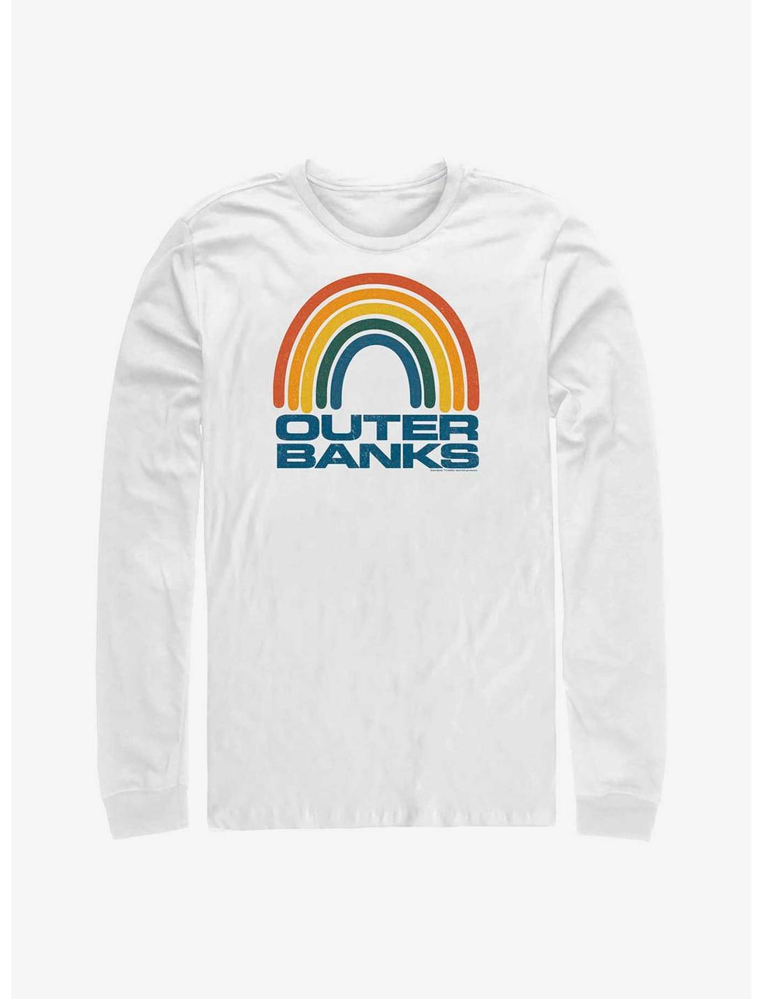 Outer Banks OBX Rainbow Long-Sleeve T-Shirt, WHITE, hi-res