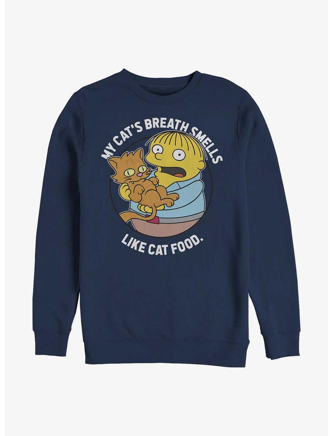 Simpsons Ralph's Cat Sweatshirt, NAVY, hi-res