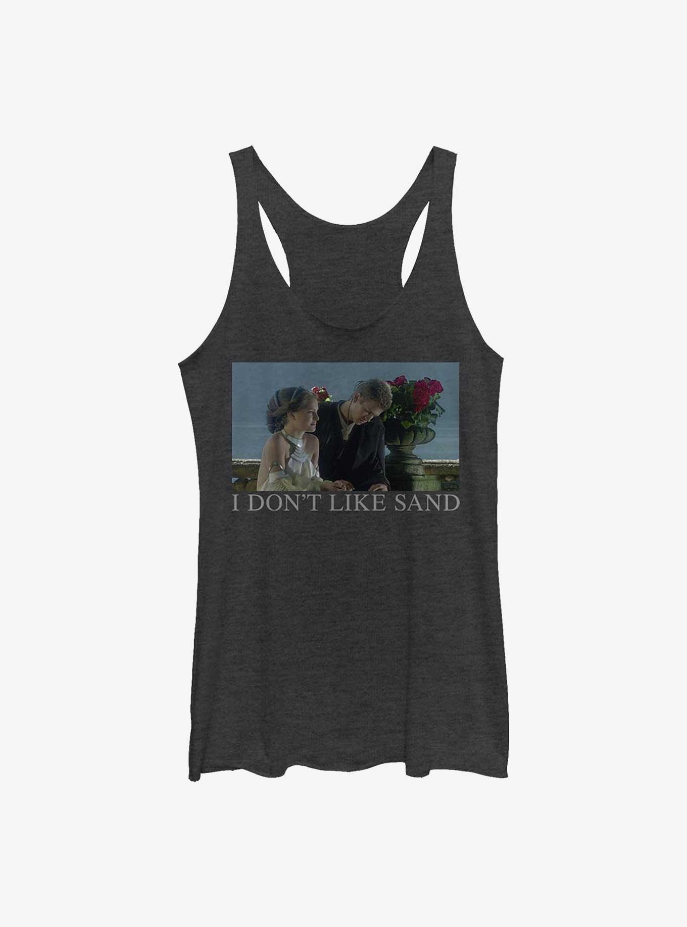 Star Wars Padme & Anakin I Don't Like Sand Meme Girls Tank Top