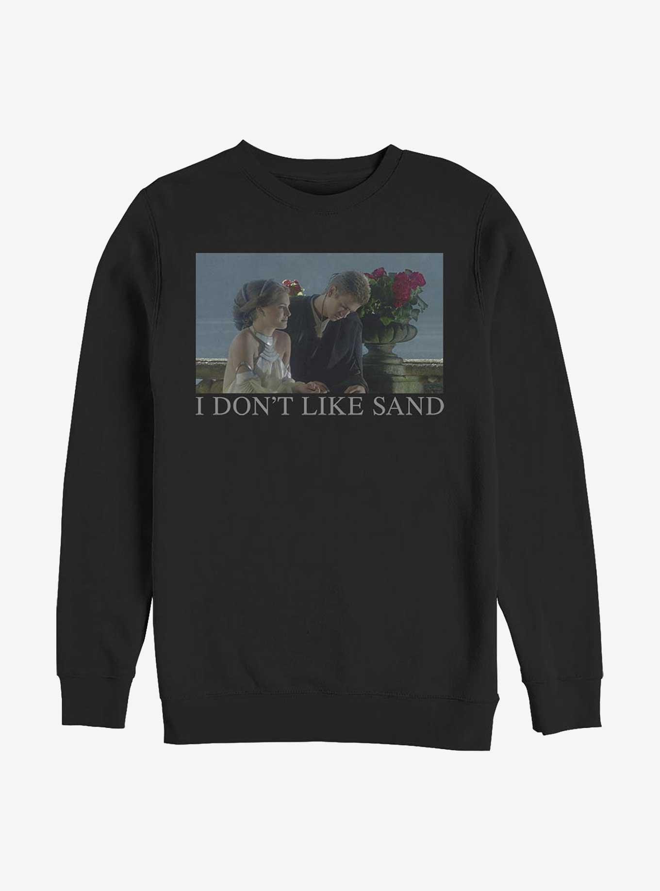 Star Wars Padme & Anakin I Don't Like Sand Meme Sweatshirt