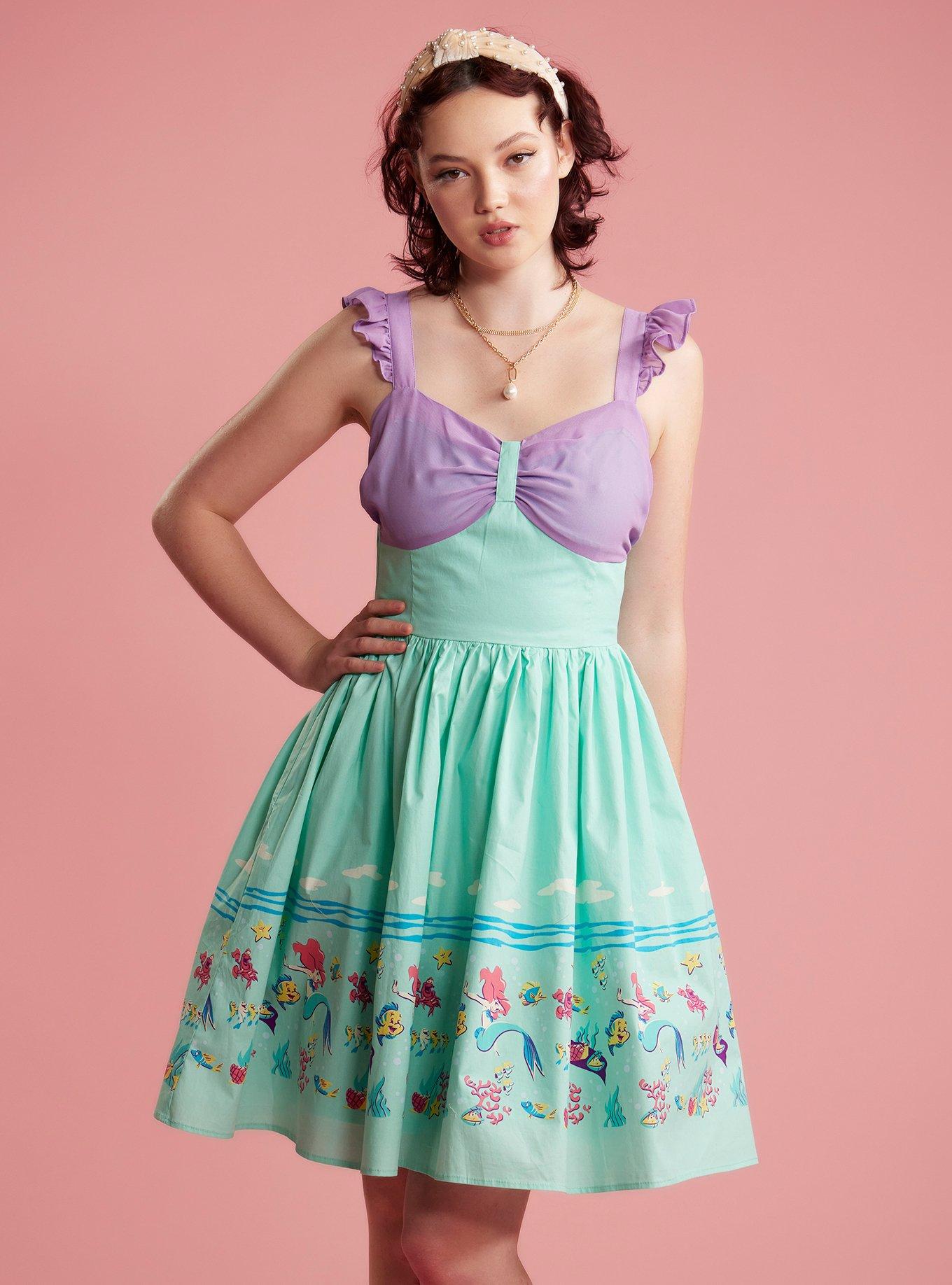Dapper Day Outfit Ideas | Vintage Disney Dresses Her Universe Disney The Little Mermaid Retro Dress $41.93 AT vintagedancer.com