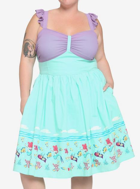 Her Universe Disney The Little Mermaid Retro Dress Plus Size | Hot Topic