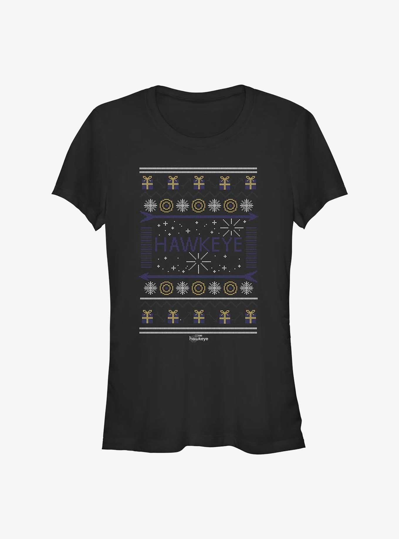 Marvel Hawkeye Hawkeye Christmas Sweater Girls T-Shirt, BLACK, hi-res