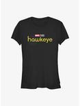 Marvel Hawkeye Hawkeye Logo Yellow Girls T-Shirt, BLACK, hi-res