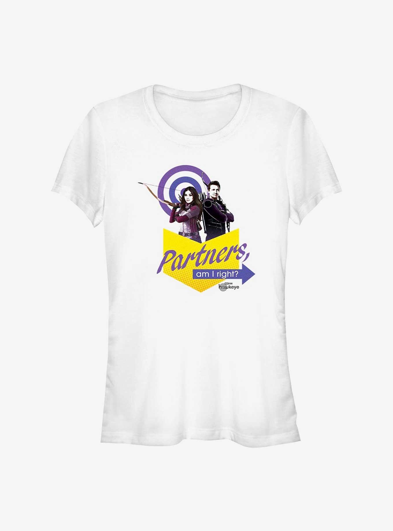 Marvel Hawkeye Partners Badge Girls T-Shirt, WHITE, hi-res