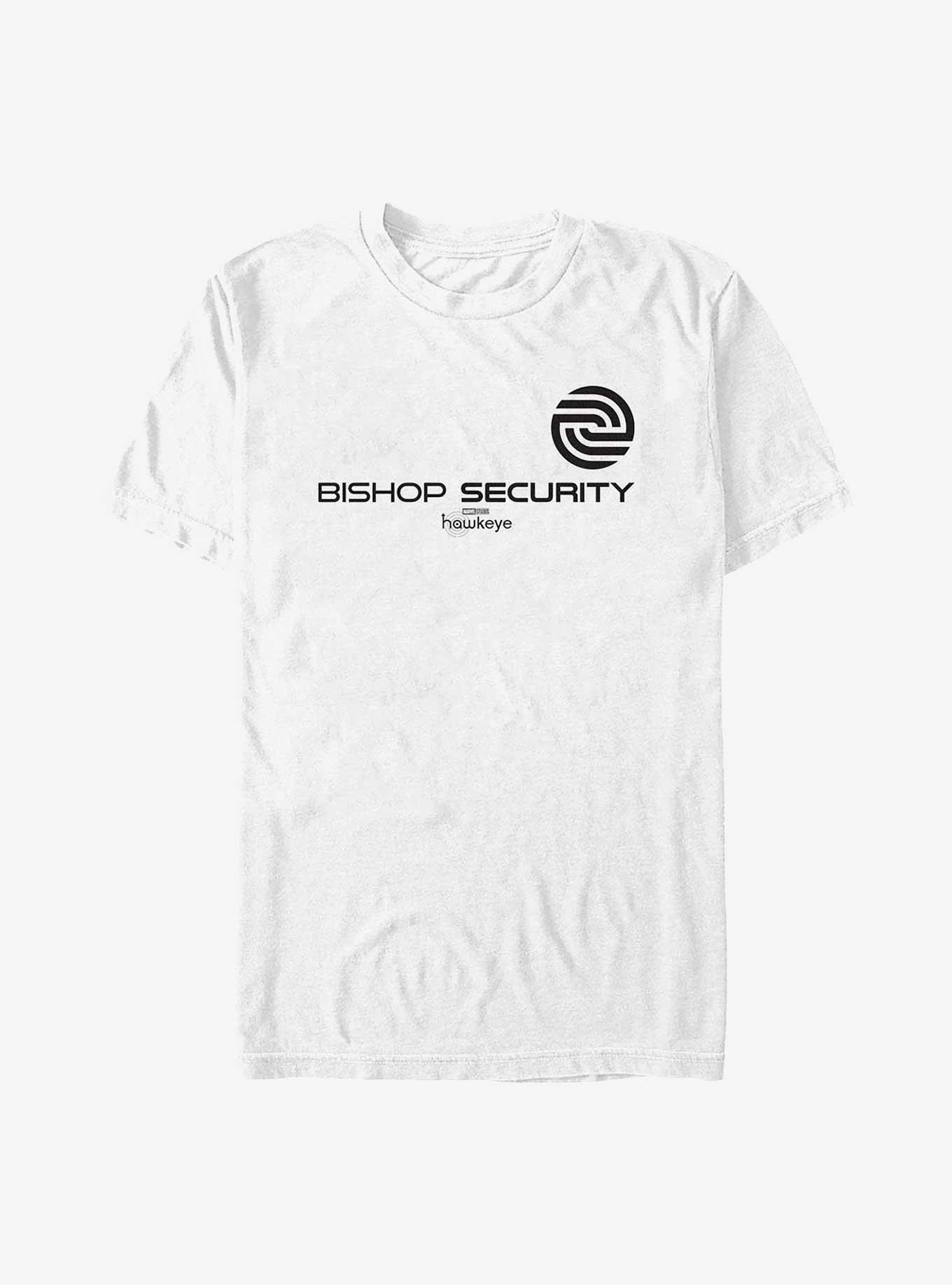 Marvel Hawkeye Bishop Security Logo T-Shirt, WHITE, hi-res