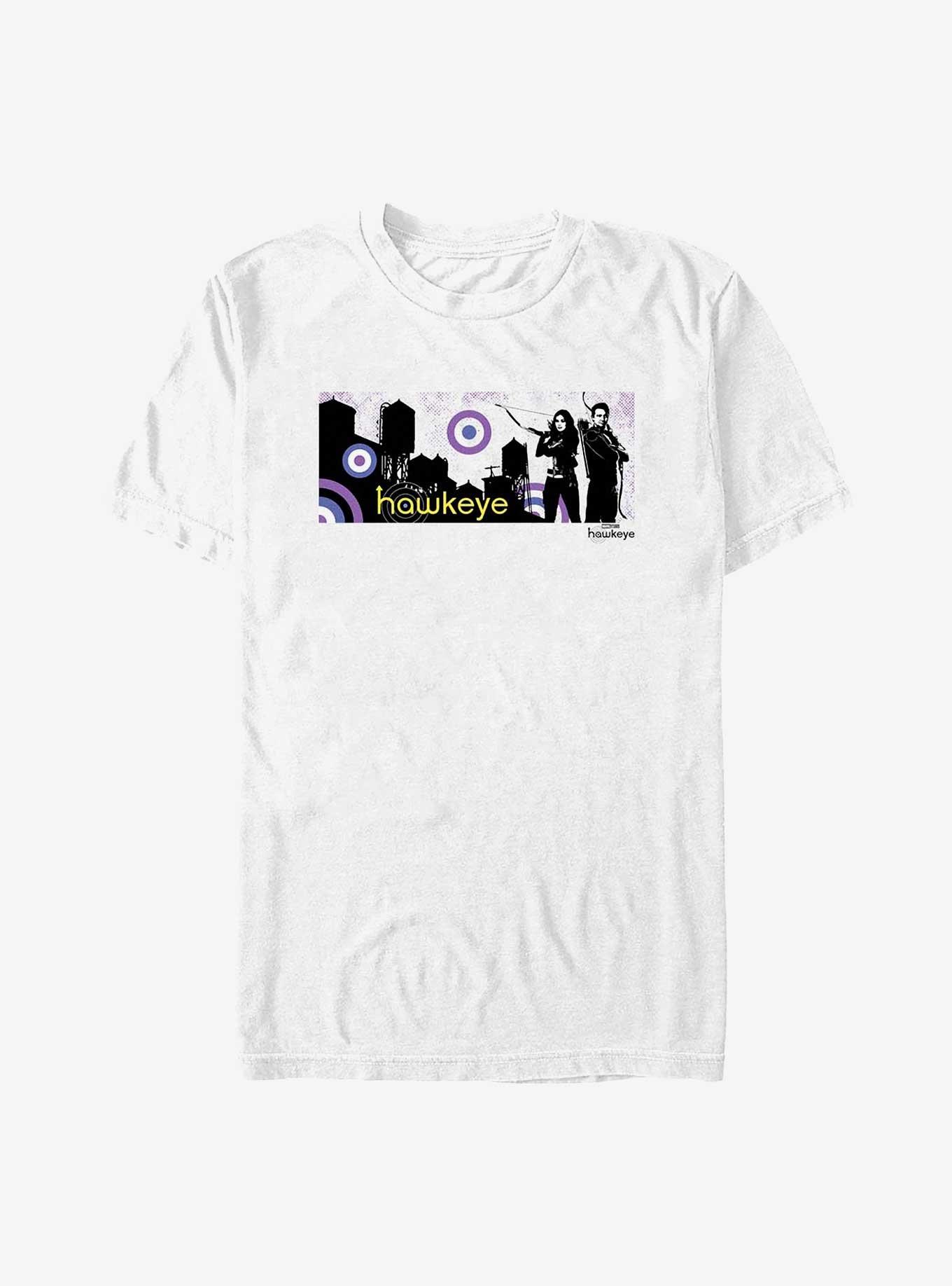 Marvel Hawkeye City Stencil Graphic T-Shirt, WHITE, hi-res