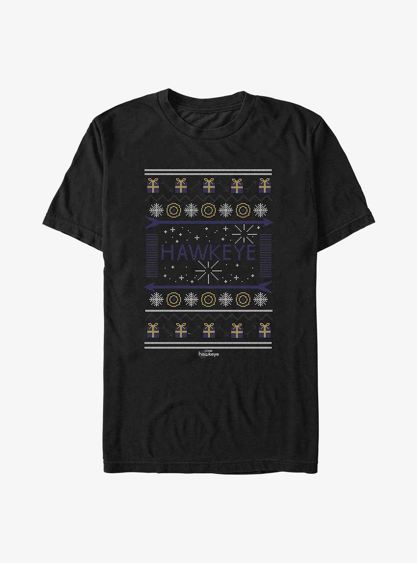 Marvel Hawkeye Hawkeye Christmas Sweater T-Shirt - BLACK | Hot Topic