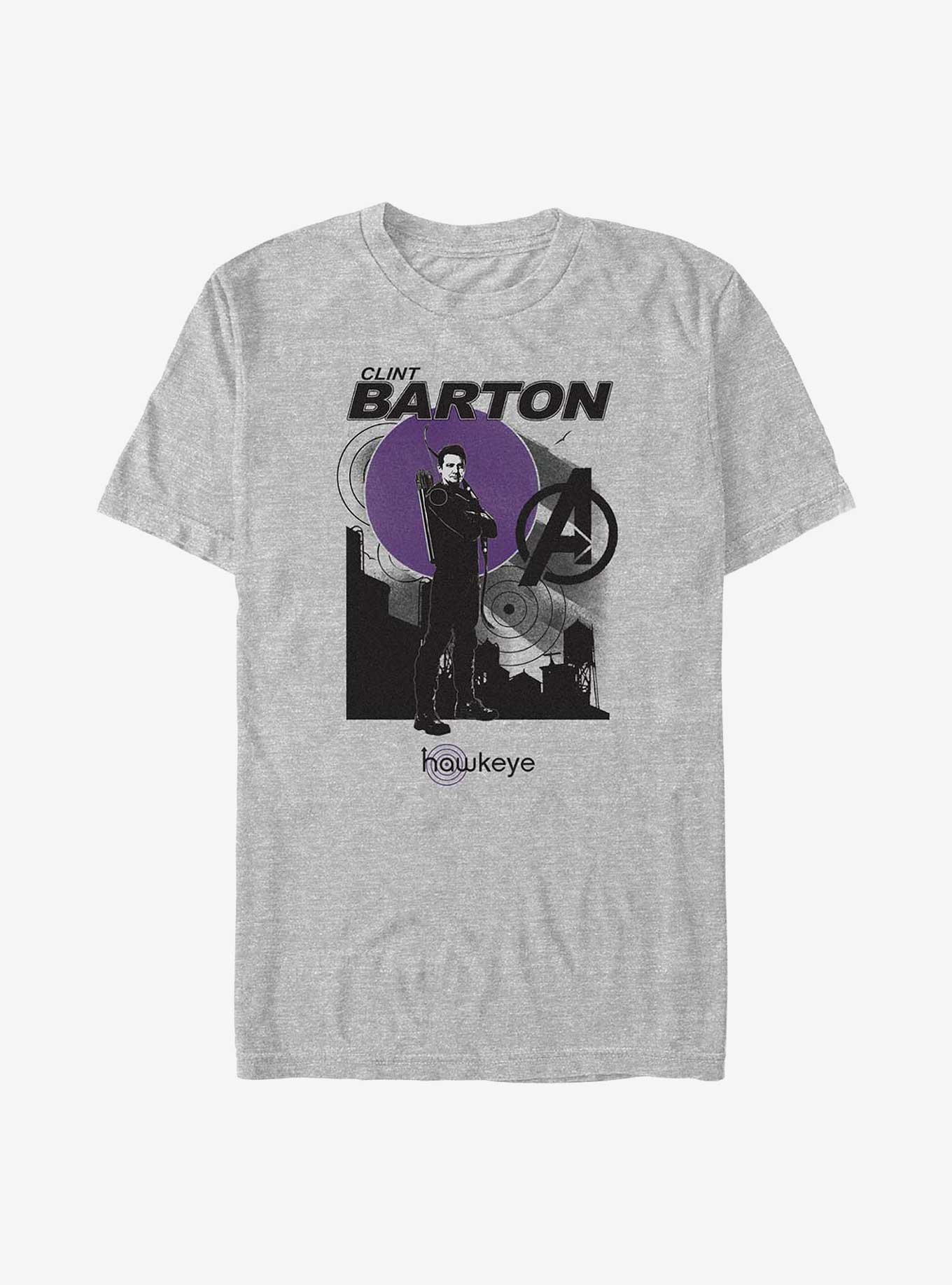 Marvel Hawkeye Red Moon Skyline T-Shirt, ATH HTR, hi-res