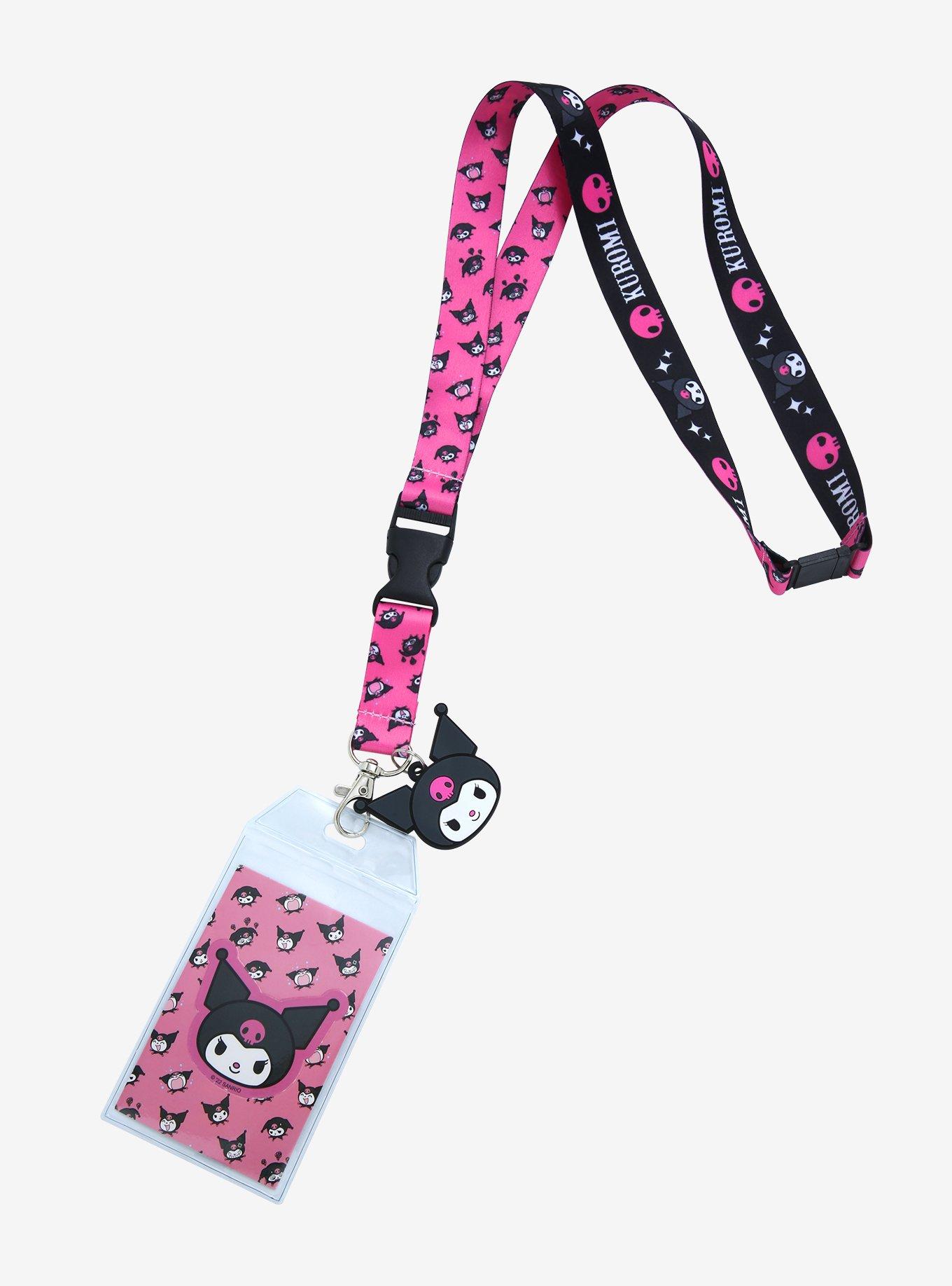 Sanrio My Melody and Kuromi Lanyards with ID Badge Holders and Charm