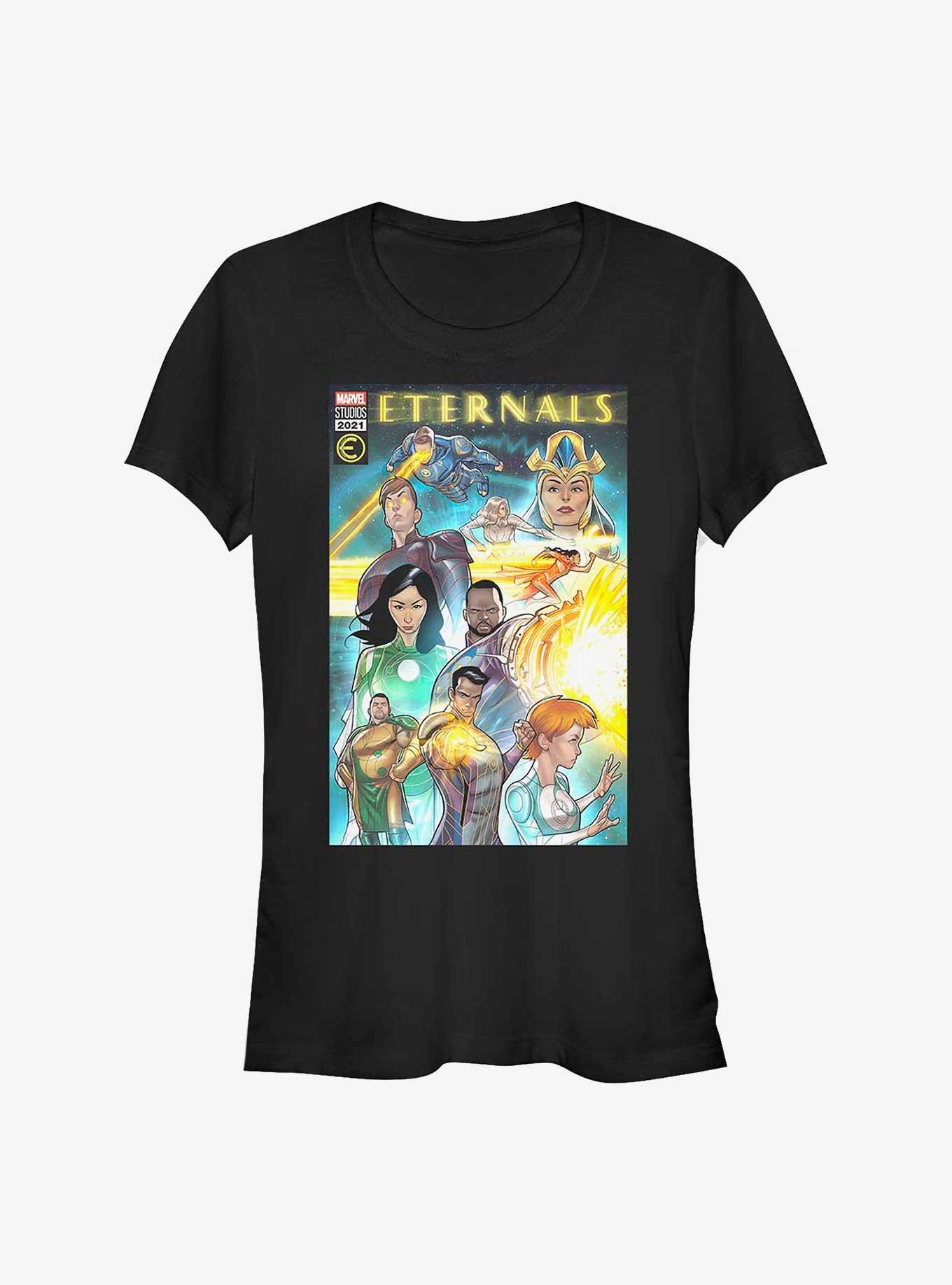 Marvel Eternals Comic Cover Girls T-Shirt, BLACK, hi-res