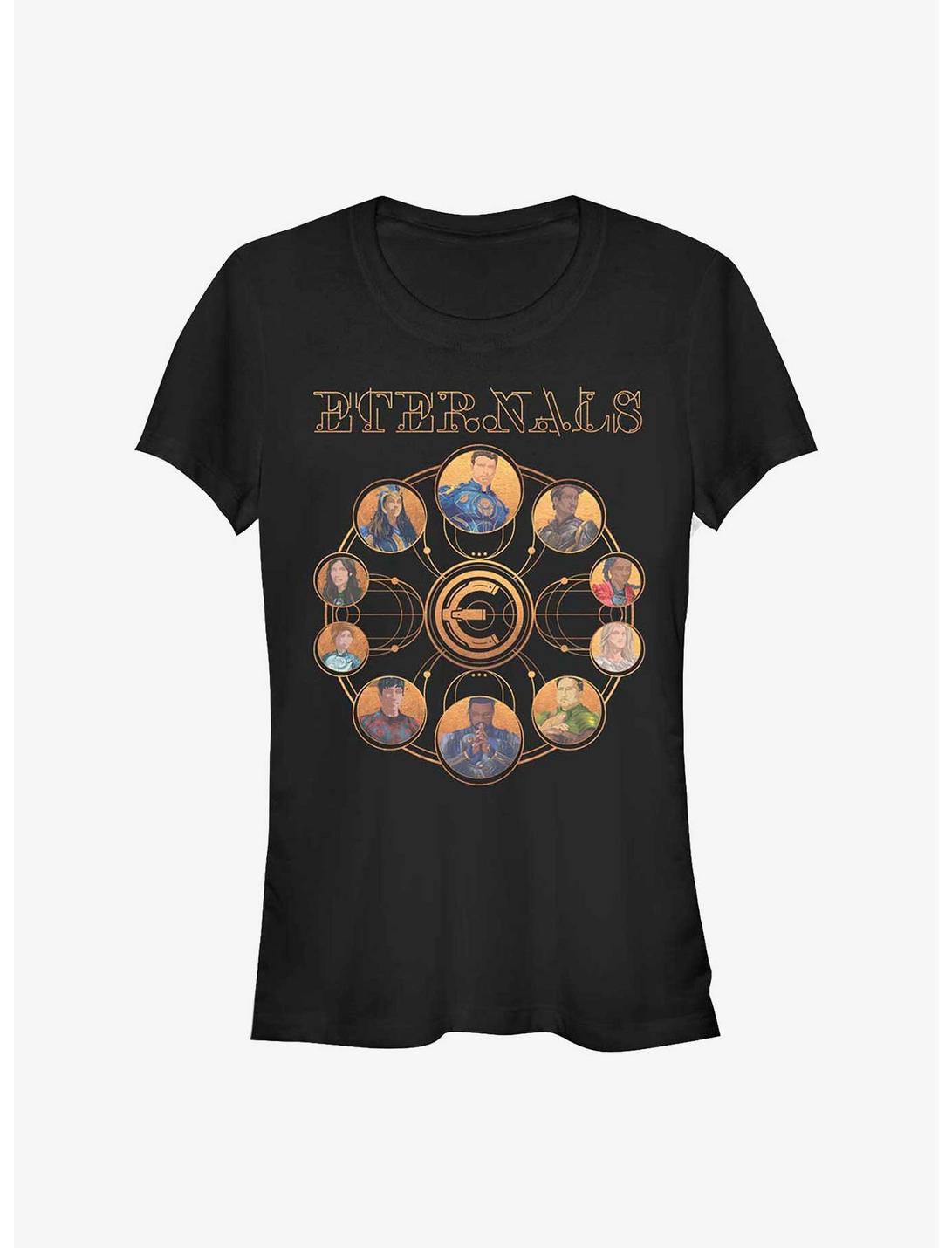 Marvel Eternals Eternals Circular Gold Girls T-Shirt, BLACK, hi-res