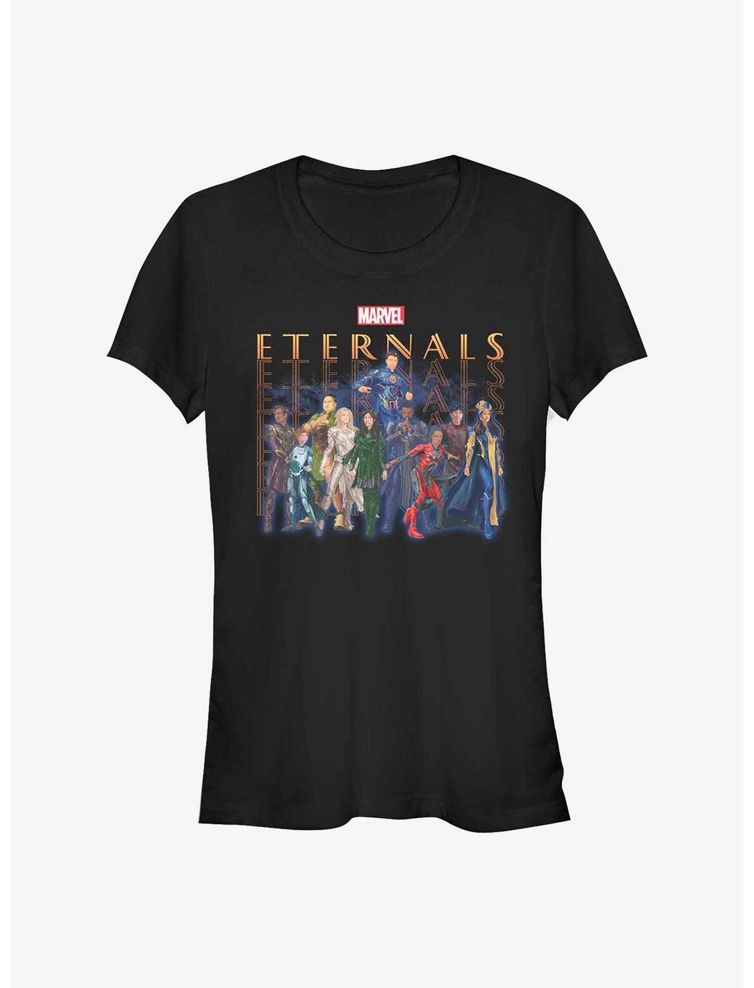Marvel Eternals Eternals Group Repeating Girls T-Shirt, BLACK, hi-res