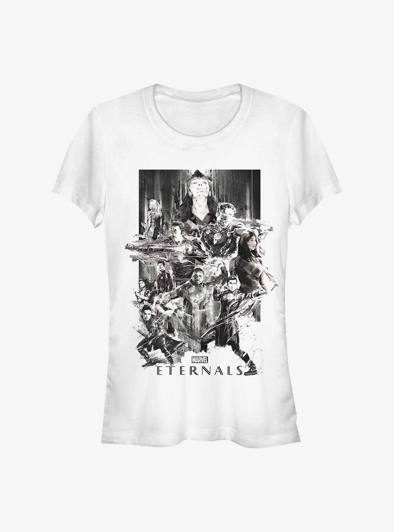 Marvel Eternals Paint Splattered Girls T-Shirt, WHITE, hi-res