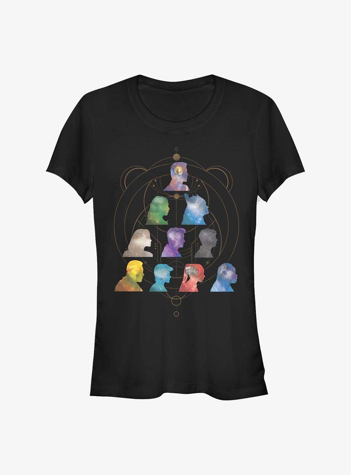 Marvel Eternals Silhouette Heads Girls T-Shirt, BLACK, hi-res