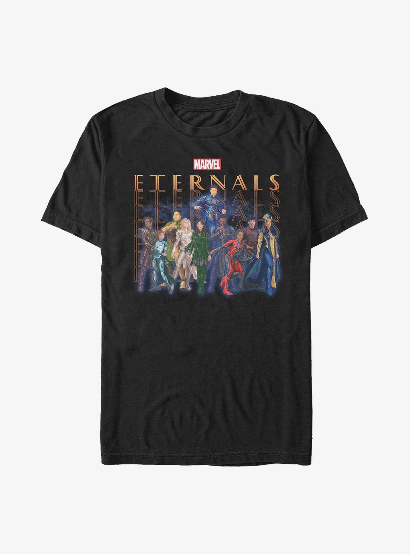 Marvel Eternals Eternals Group Repeating T-Shirt, BLACK, hi-res