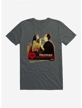 The Munsters Lily & Herman Monster Love T-Shirt, CHARCOAL, hi-res