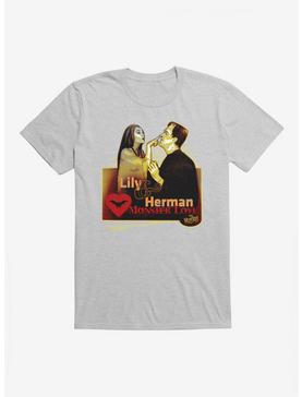 The Munsters Lily & Herman Monster Love T-Shirt, HEATHER GREY, hi-res