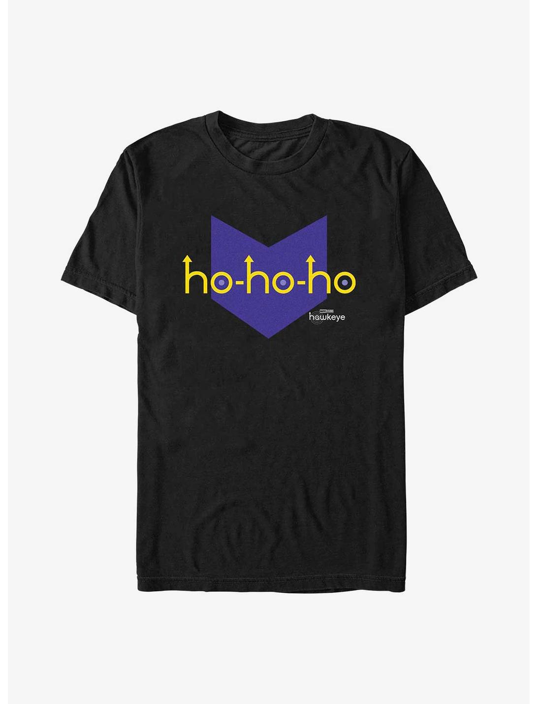 Marvel Hawkeye Ho Ho Ho Logo T-Shirt, BLACK, hi-res