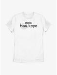 Marvel Hawkeye Black Logo Womens T-Shirt, WHITE, hi-res