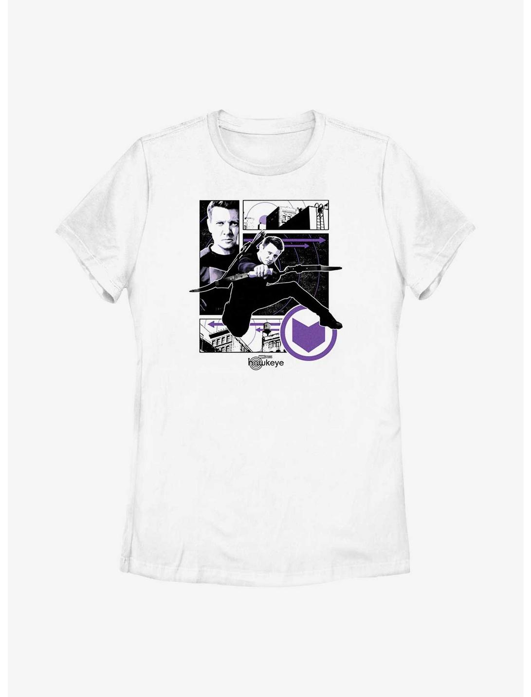 Marvel Hawkeye Graphic Panels Womens T-Shirt, WHITE, hi-res