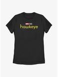 Marvel Hawkeye Logo Yellow Womens T-Shirt, BLACK, hi-res
